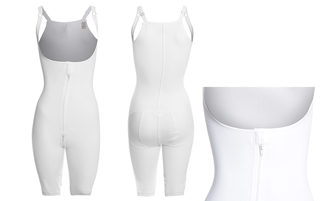 Faja Tiranta Alto Espalda A La Rodilla Blanca