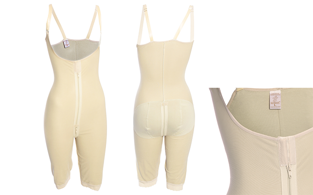 Faja Tiranta Alto Espalda A La Rodilla Beige